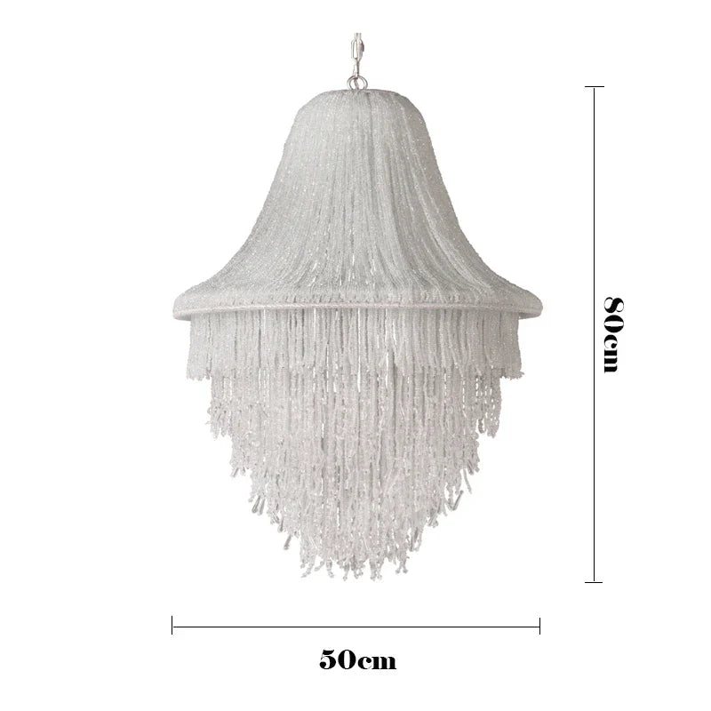 Afralia™ Tassel Crystal Chandelier for Villa Lobby, Hotel, Living Room - Elegant Decorative Lighting