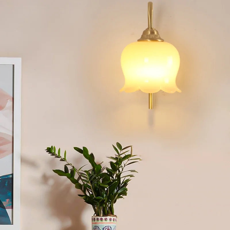 Afralia™ Copper LED Wall Sconce - Modern Nordic Bedroom Light Fixture