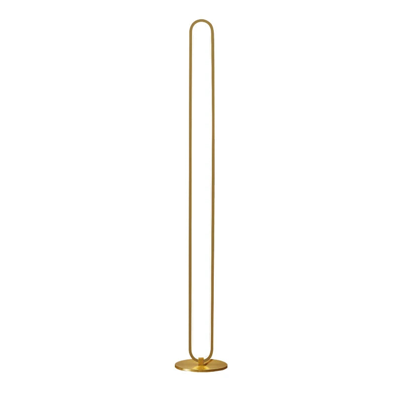 Afralia™ Minimalist Copper LED Floor Lamp Gold Brass Nordic Indoor Decor