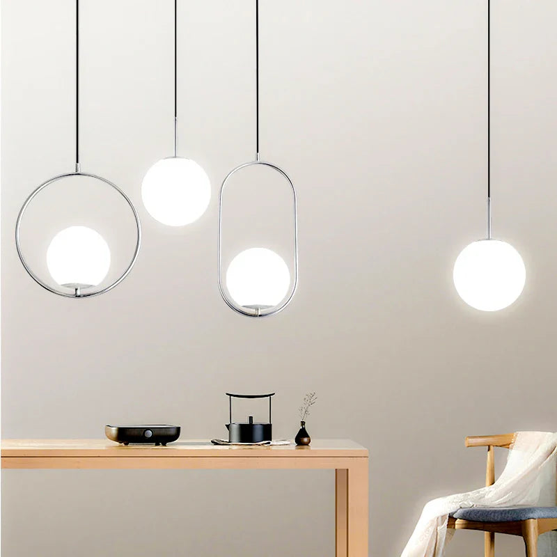 Afralia™ Modern Nordic Bedside Chandelier | Luxury Minimalist Bedroom Light | Single Head Pendent Lamp