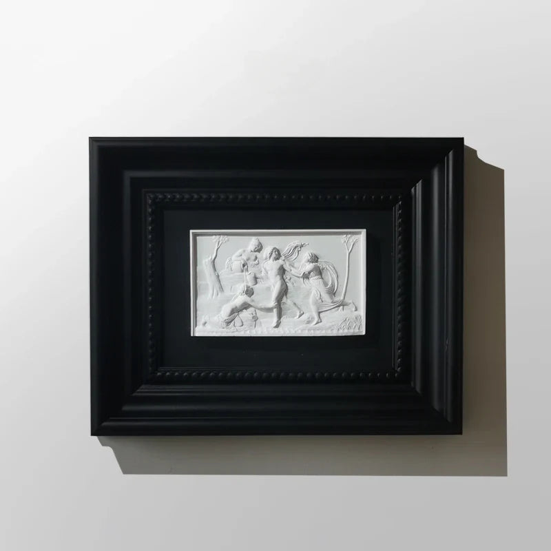 Afralia™ Abstract Figure Relief Sculpture Decorative Painting Wall Decoration