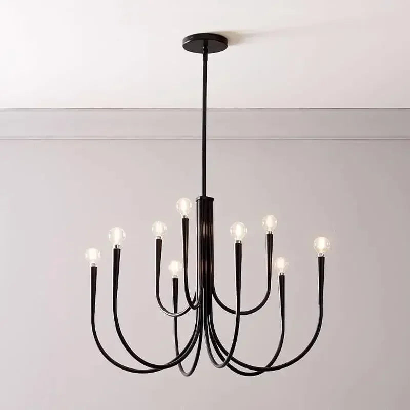 Afralia™ Gold Metal Chandelier: Modern Nordic LED Lighting for Living Room, Kitchen, Dining Room