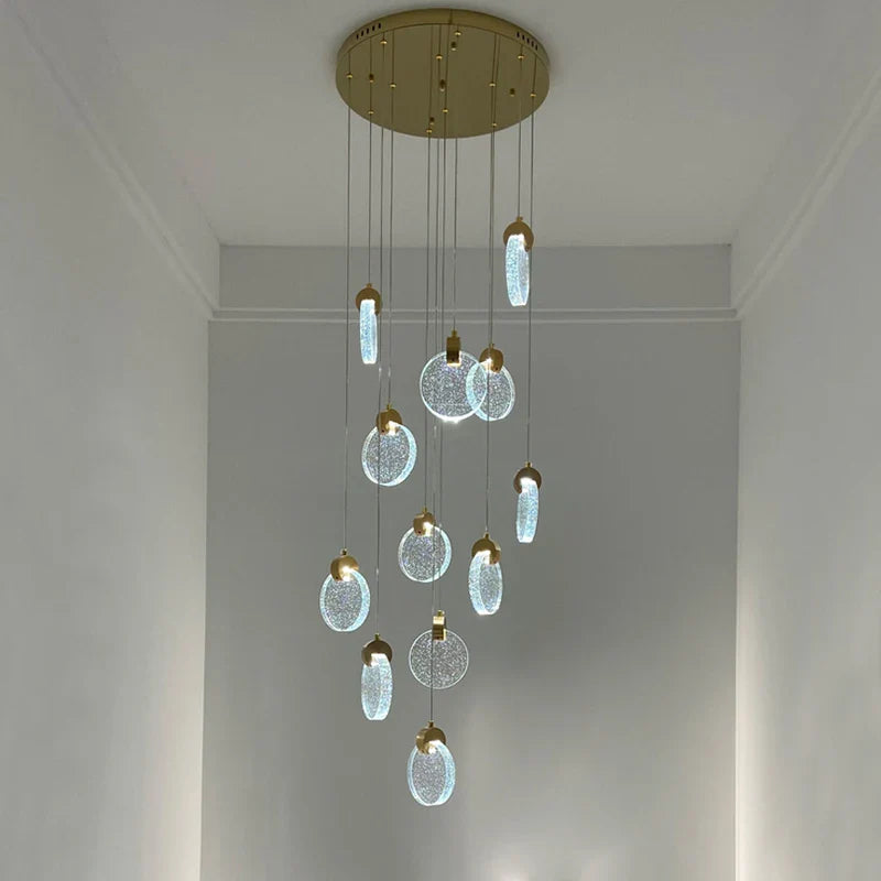 Afralia™ Crystal LED Chandelier for Modern Living Room Decor