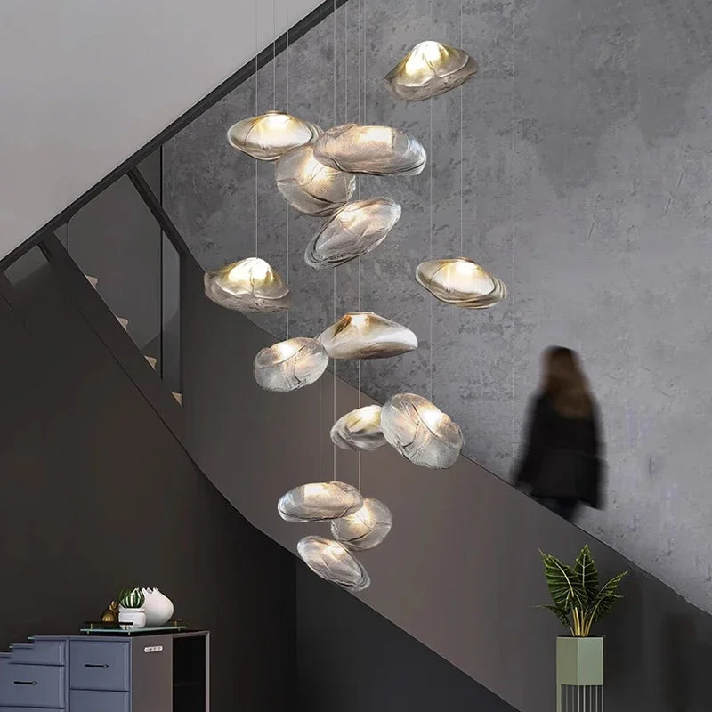 Afralia™ Nordic Stair Chandelier for Living Room Bedroom Dining Room Pendant Lights, Ceiling Light