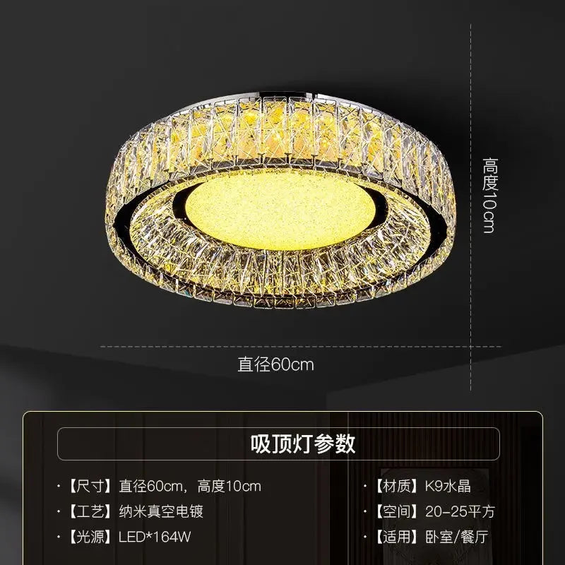 Afralia™ Crystal Ceiling Light: Modern Luxury for Living Room, Bedroom, Kitchen & Dining Room