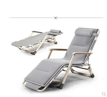 Afralia™ Metal Foldable Fishing Chair Siesta Bed for Beach & Outdoor Use