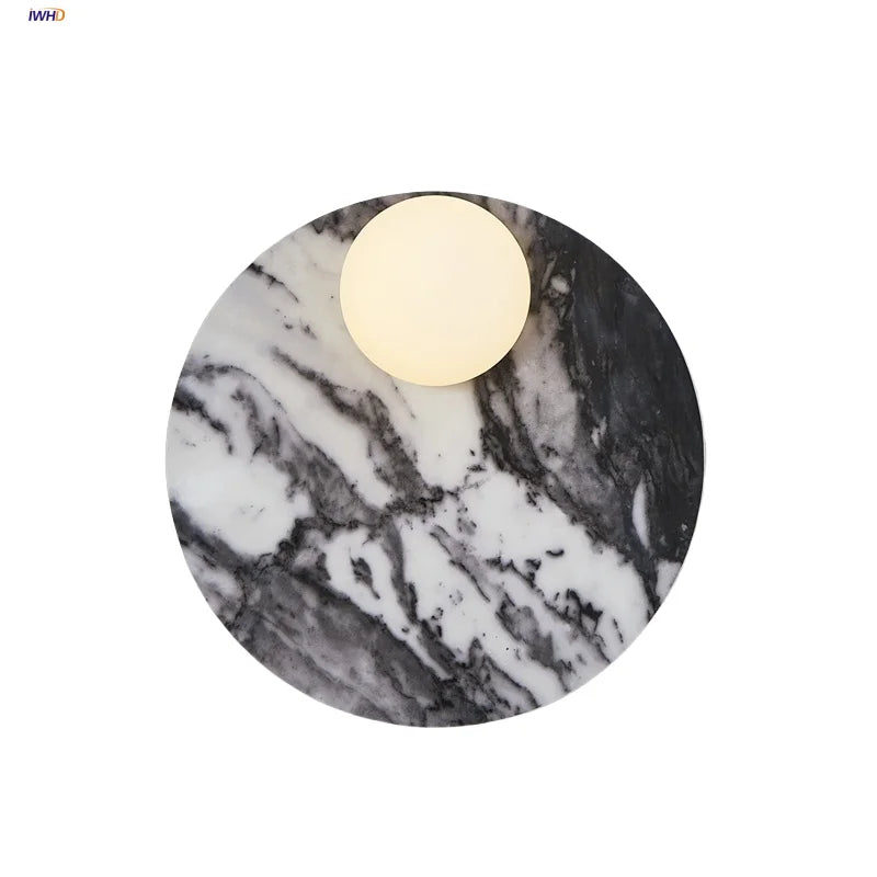 Afralia™ White Glass LED Wall Sconce | Nordic Modern Stair Light Fixture