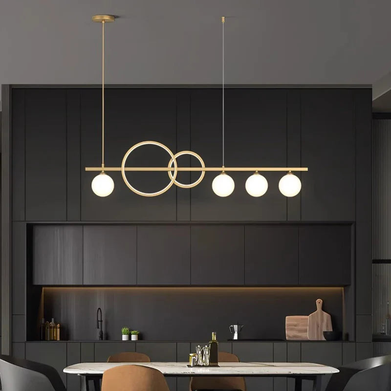 Afralia™ Modern Chandeliers: Dining Room Pendant Light Hanging Ceiling Lamps