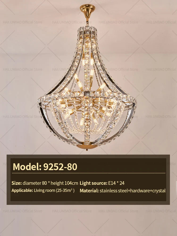 Afralia™ Crystal Chandelier: Modern Luxury for Living, Dining, Bedroom