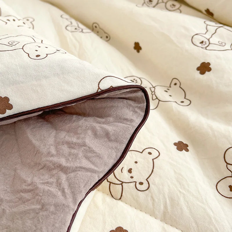 Afralia™ Double Layered Soya Fibre Filling Quilt: Soft, Breathable, Grade A Maternal and Child Comforter