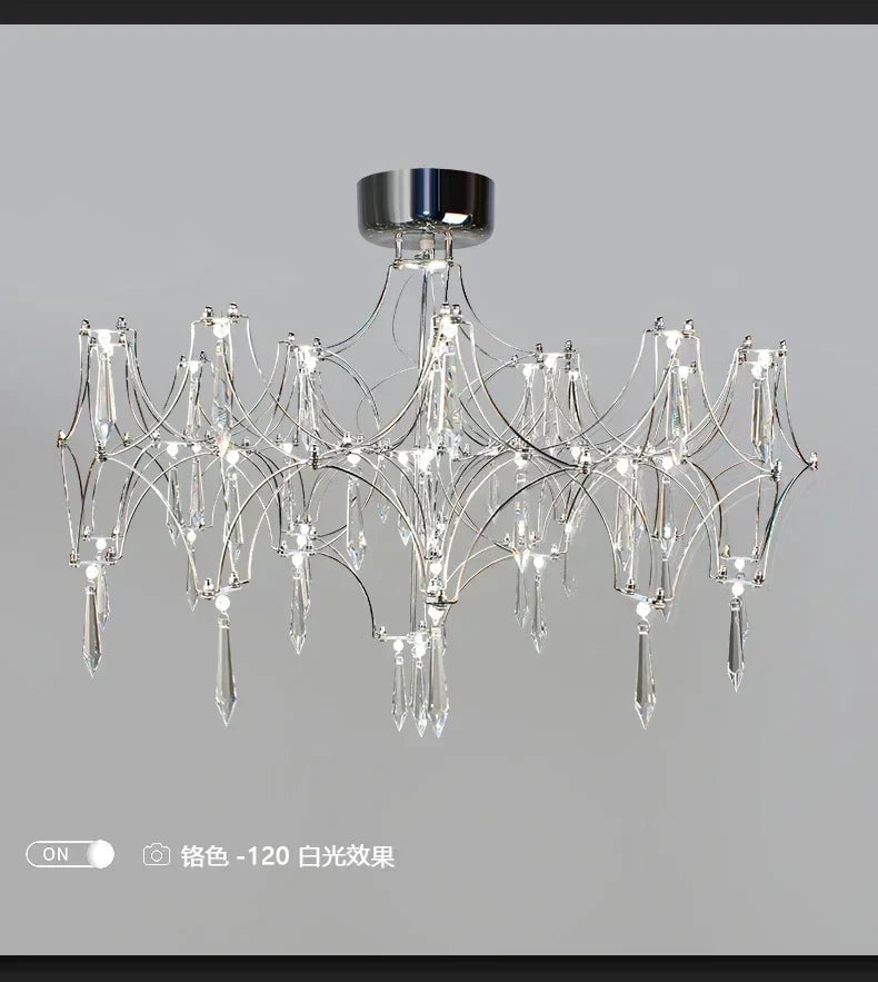 Afralia™ Starry Crystal Chandelier Ceiling Light Luxury Modern Living Room Bedroom Restaurant