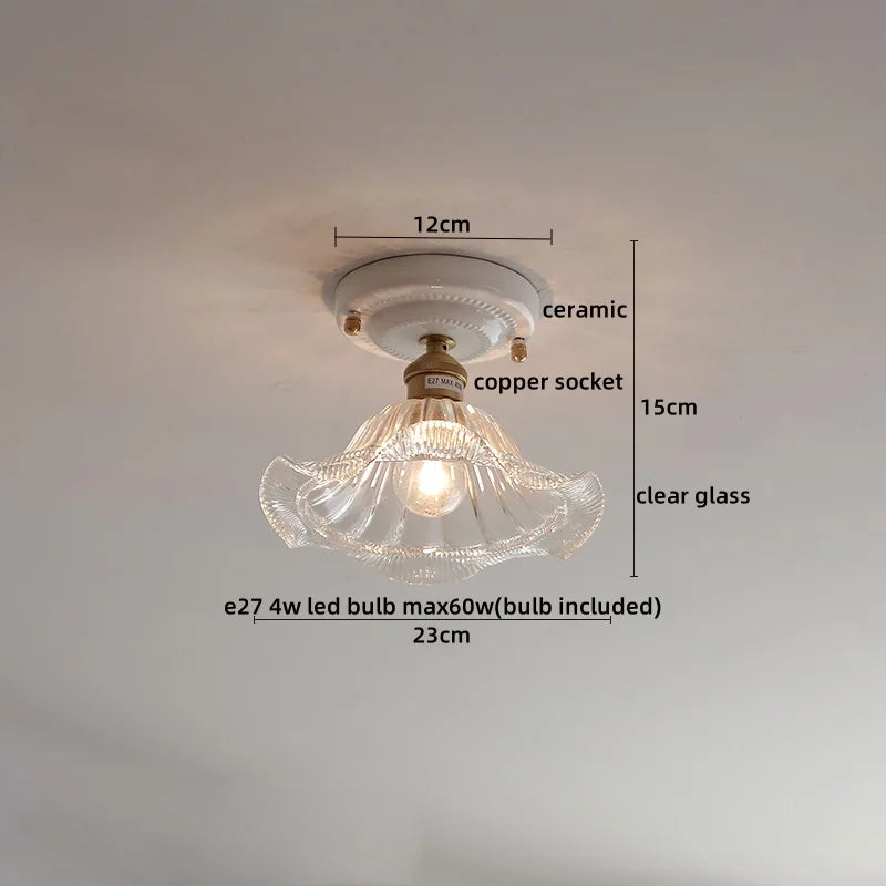 Afralia™ Ceramic Copper LED Ceiling Light: Modern Indoor Lighting Fixture for Home Decor