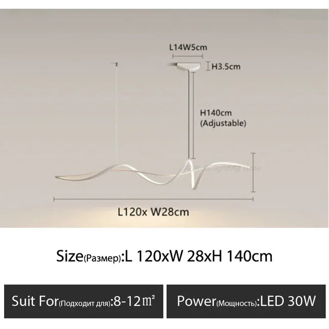 Afralia™ Aluminum Pendant Light Chandelier for Kitchen Dining Room Decoration