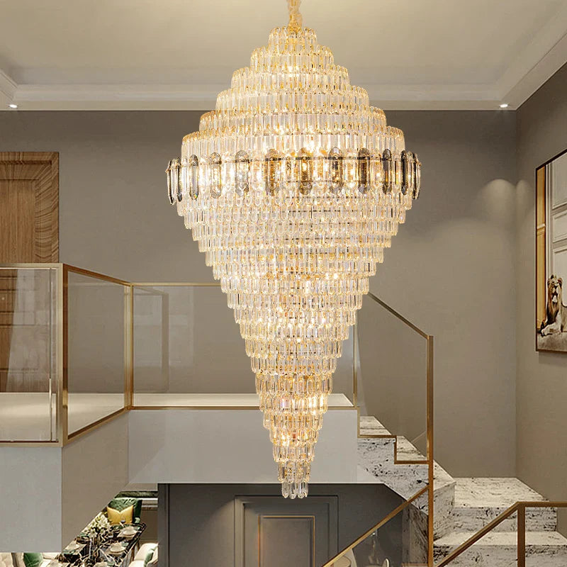Afralia™ Hollow Chandelier: Luxury Spiral Staircase & Living Room Light for Hotel Lobby