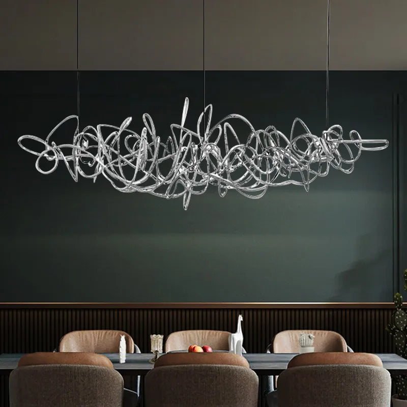 Afralia™ Nordic Art LED Chandelier: Modern Creative Pendant Lamp Light for Dining Table Room