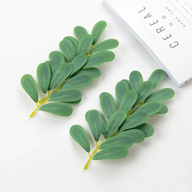 Afralia™ Silk Peanut Leaves Fake Green Plants for DIY Wedding Christmas Home Decor