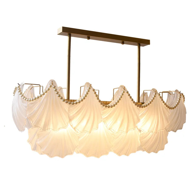 Afralia™ Crystal Pearl Chain Chandelier: Luxe Hanging Lamp for Exquisite Home Decor