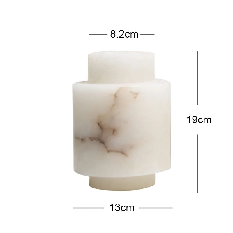 Afralia™ White Onyx Marble Vase: Luxury Nordic Home Decor & Flower Decoration