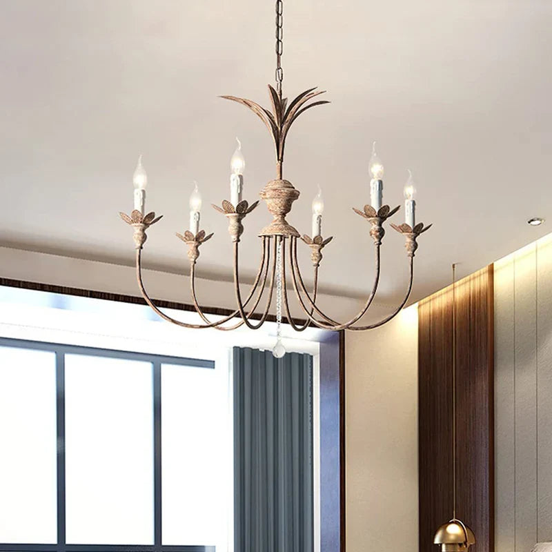 Afralia™ American Retro Chandelier for Dining, Bedroom, Staircase, and Living Room