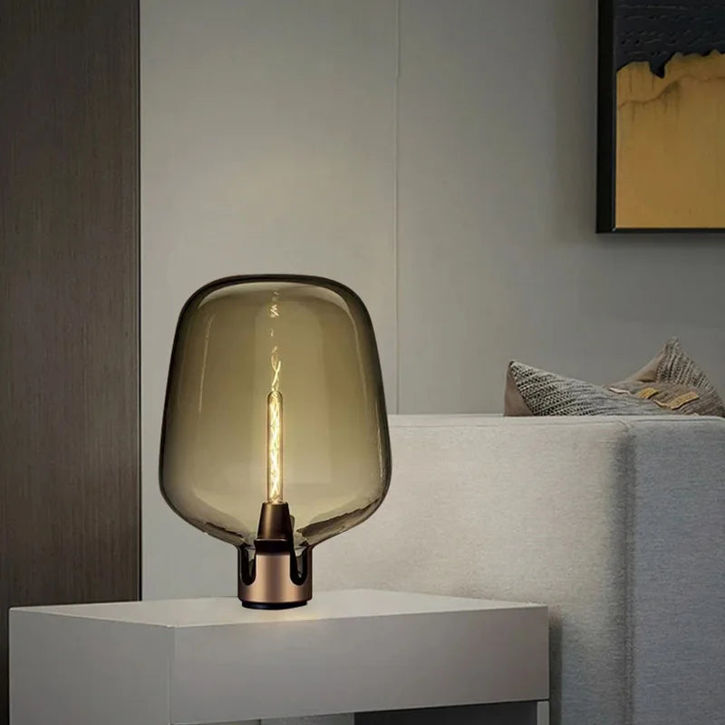 Afralia™ Glass LED Table Lamp: Modern, Creative, Fashionable Lighting Solution