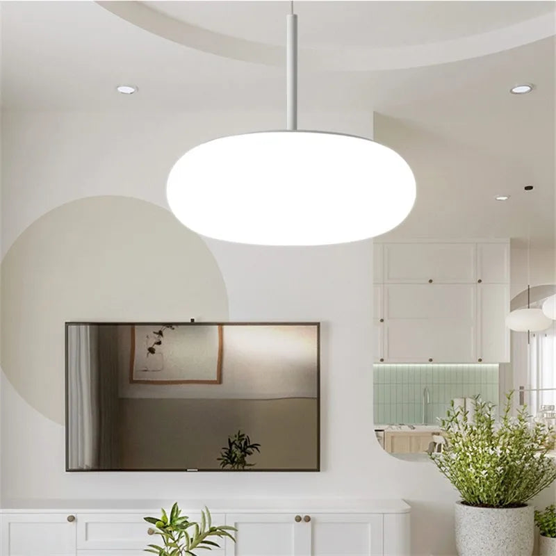 Afralia™ Itka Pendant Lamp - Minimalist White Lamp Shade for Dining Table, Bedroom, Kitchen