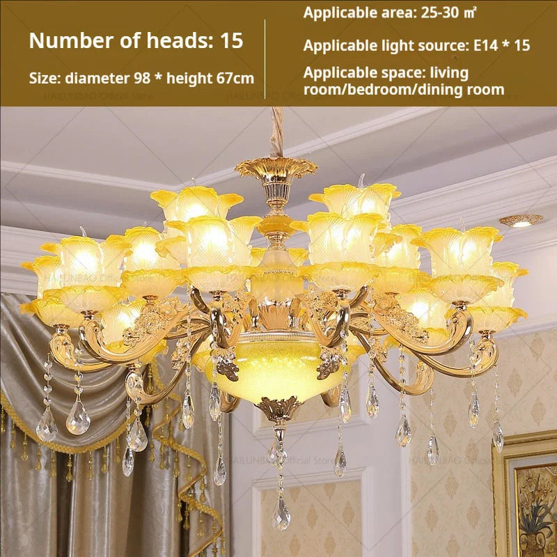 Afralia™ Elegant Crystal Chandelier Living Room Bedroom Lighting