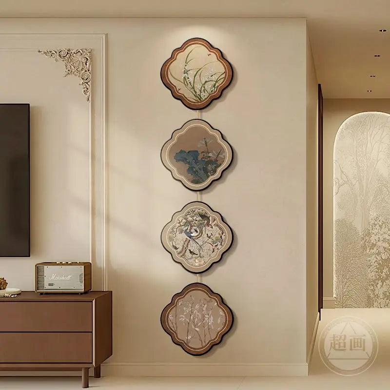 Afralia™ Chinese Painting Porch Door Hanging Mural for Advanced Corridor Decor