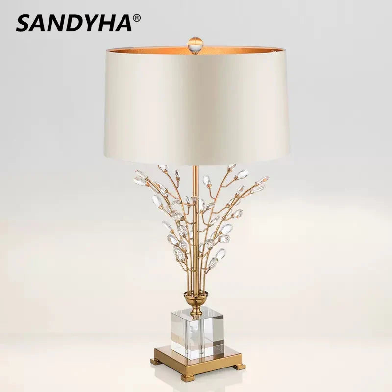 Afralia™ Crystal Branch Table Lamp: Modern Luxe Decor for Bedroom, Living Room & Home Reading