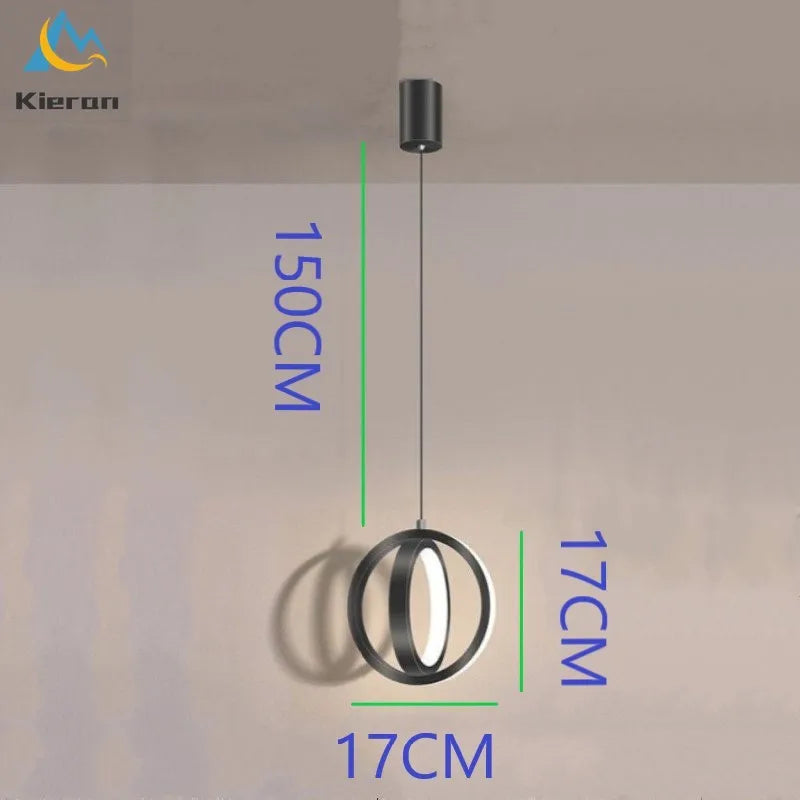 Afralia™ LED Iron Art Small Chandelier for Bedroom Study Living Room Decor