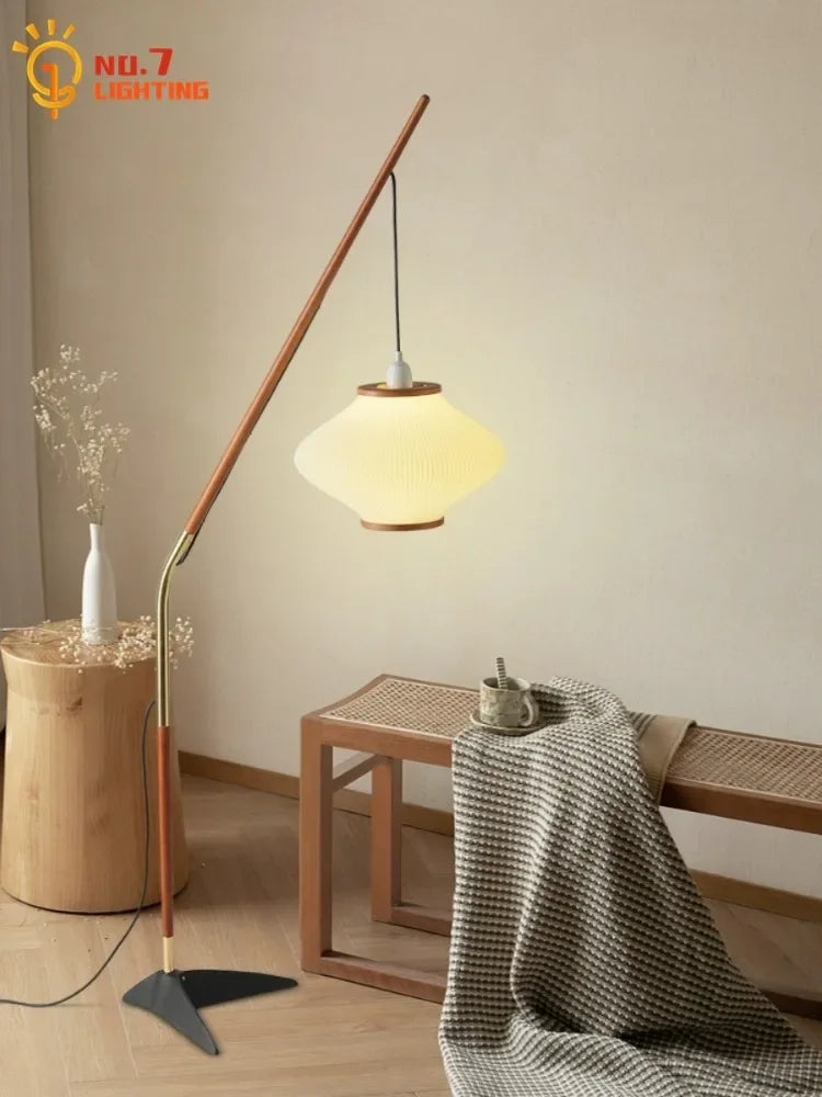Afralia™ Cream Wind Acrylic Designer LED Floor Lamp for Living Room and Bedroom
