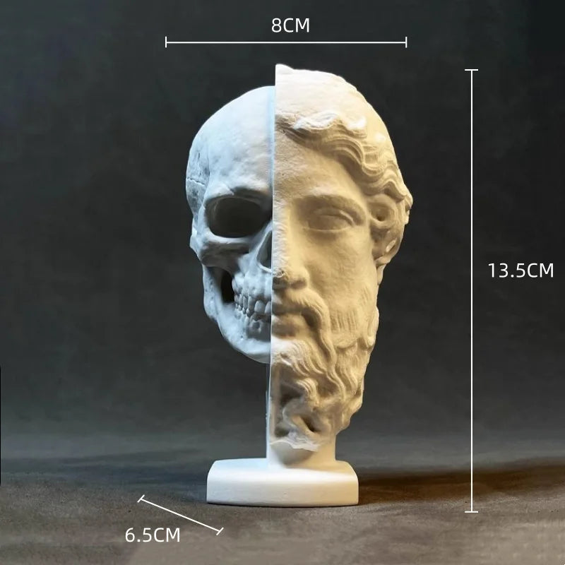 Afralia™ Skull Jesus Plaster Sculpture Abstract Home Decor Figurine