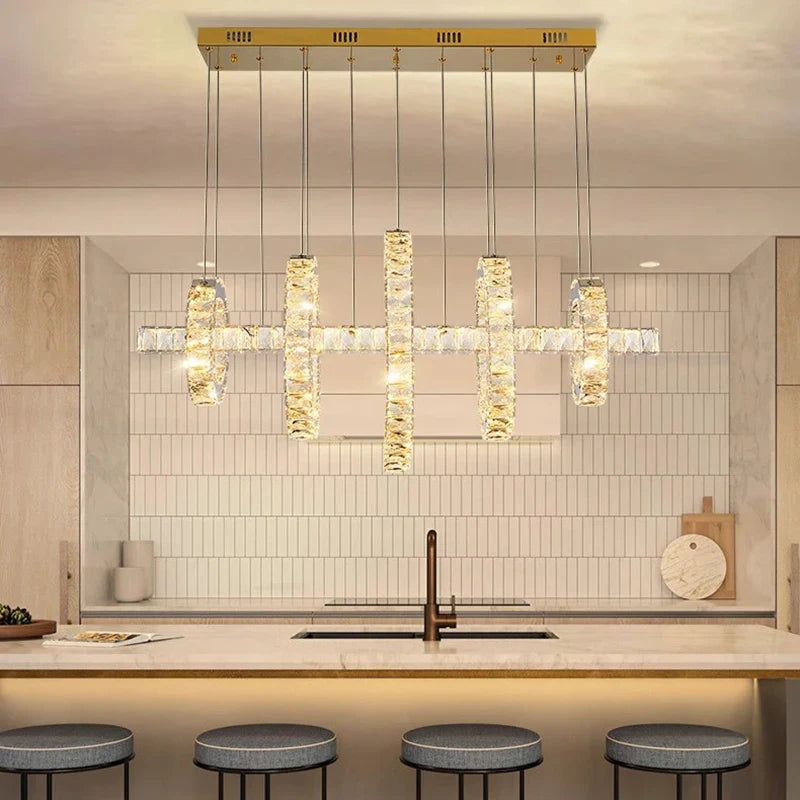 Afralia™ LED Chandeliers for Living Room Dining Room Modern Hanging Light Fixtures