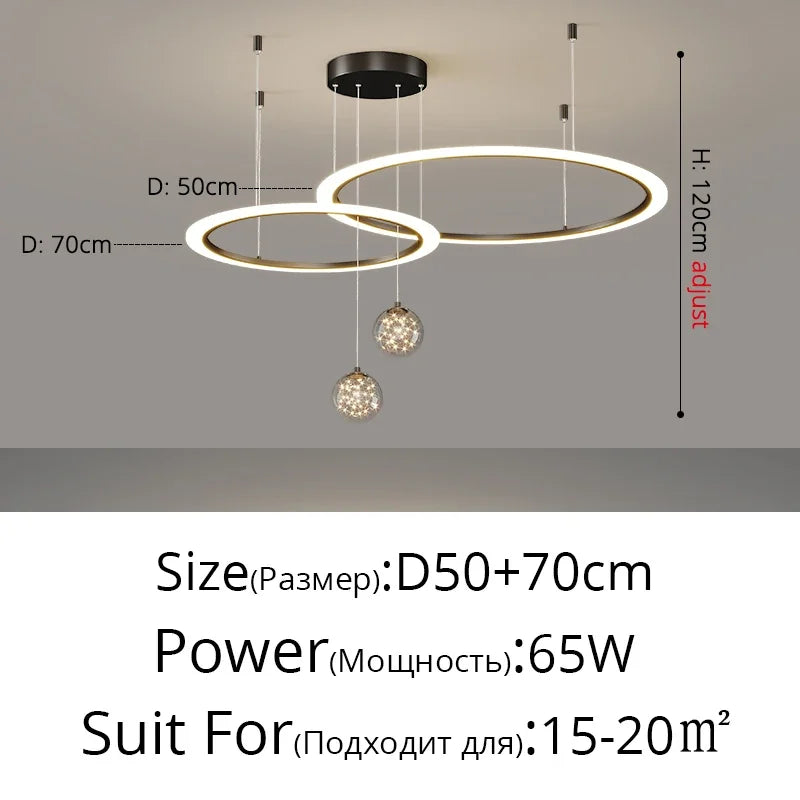 Afralia™ LED Star Chandelier for Modern Living Room Bedroom Decor