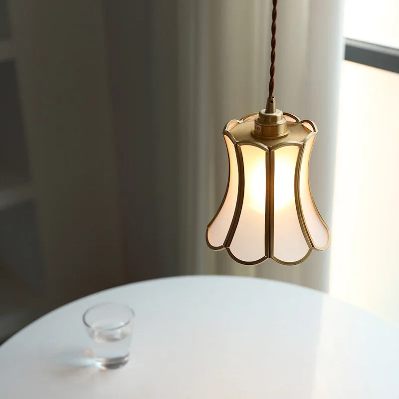 Afralia™ Glass Copper LED Pendant Lights: Modern Nordic Lighting for Home, Dining, & Restaurant