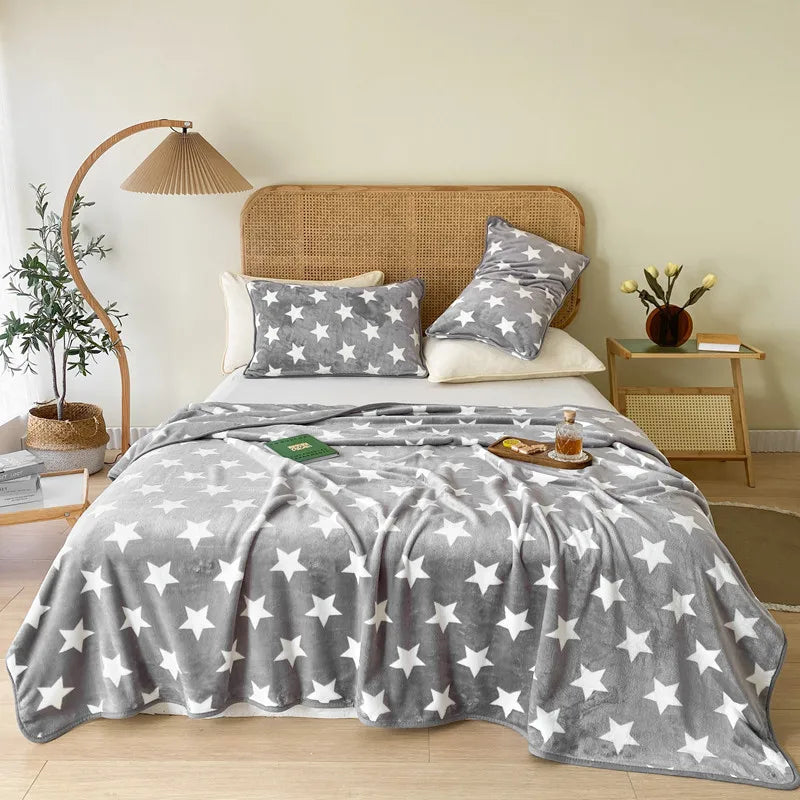 Afralia™ Cozy Checkered Fleece Blanket for All Seasons