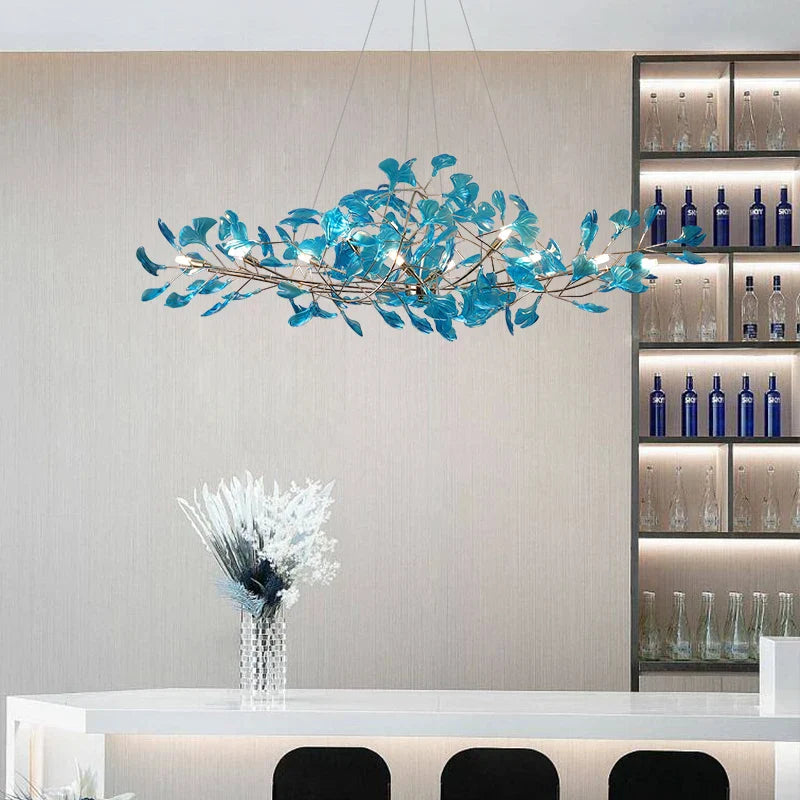 Afralia™ Gingko Leaf Chandelier: Modern Luxury Art Decor for Home, Restaurant & Bar