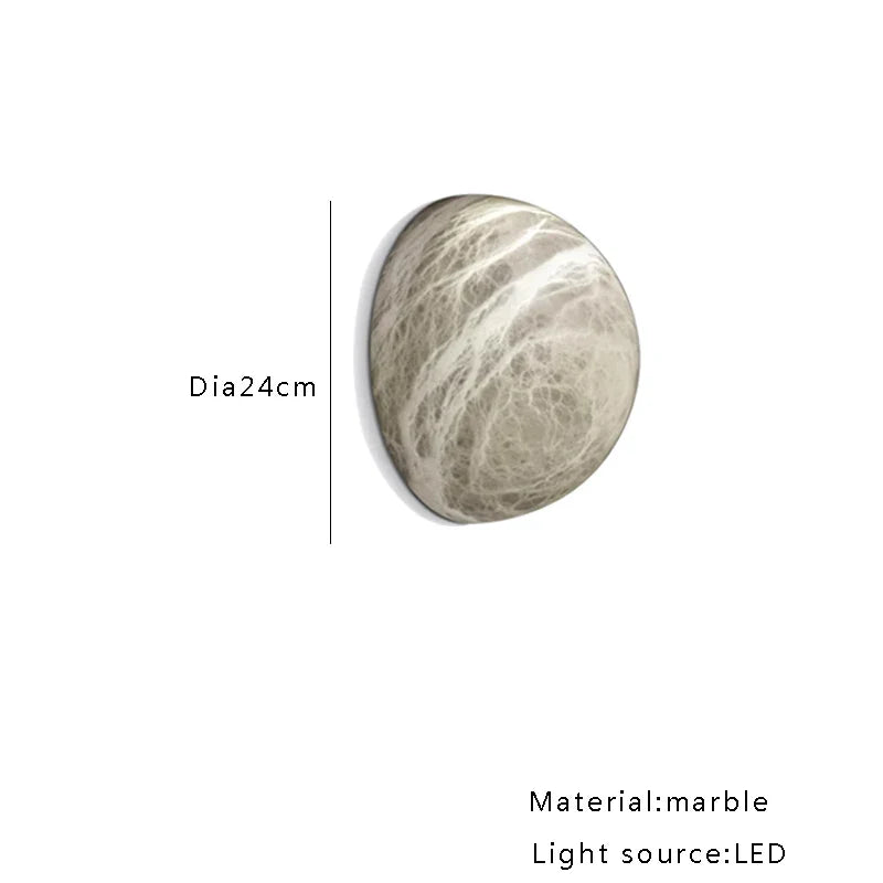 Afralia™ Luxury Marble Wall Sconce 2025: Italian Semi-circle Room Decor Light