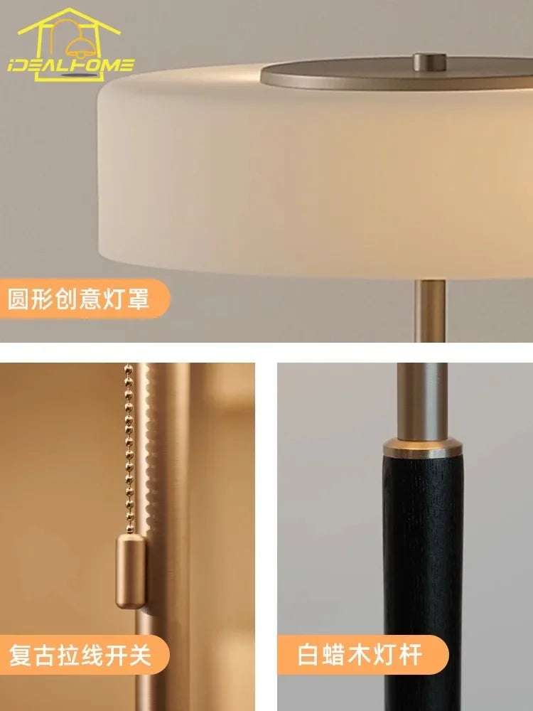 Afralia™ Minimalist Glass Floor Lamp LED E27 Iron Art Decorative Standing Light