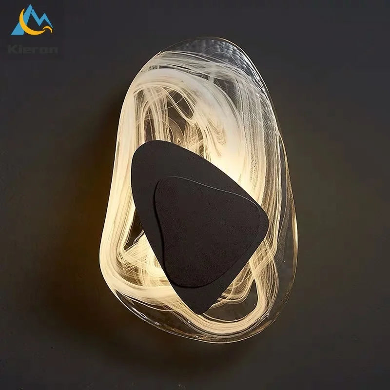 Afralia™ Crystal LED Wall Lamp Modern Glass Wall Light for Living Room, Bedroom, Bathroom