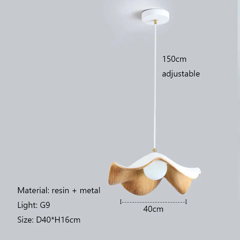 Afralia™ Retro Wood Color LED Chandelier for Restaurant Bar Dining Room