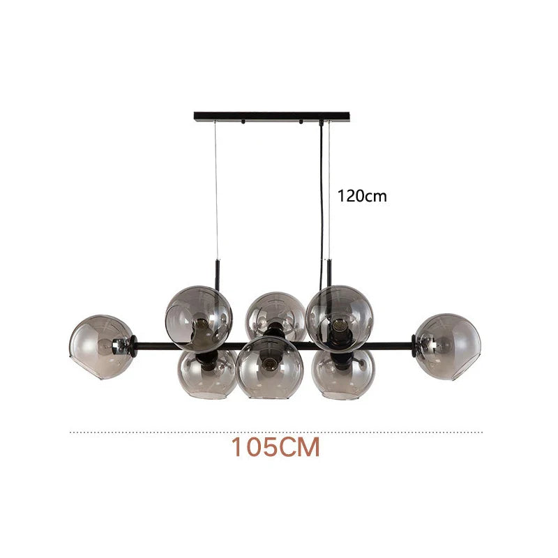 Afralia™ Glass Ball Pendant Lights for Dining Living Room Kitchen