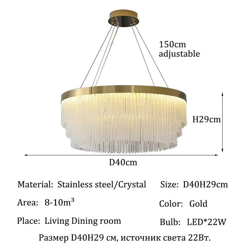 Afralia™ Crystal Modern Ceiling Chandelier Lights for Luxury Home Decorations