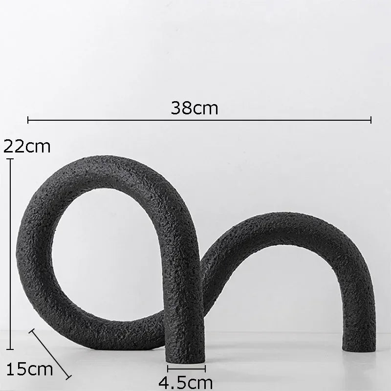 Afralia™ Abstract Twisted Knot Sculpture for Room Aesthetics Decor