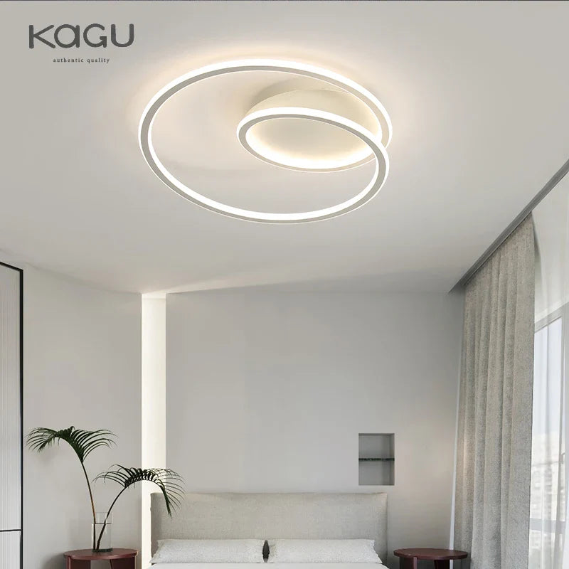 Afralia™ Modern Black & White LED Ceiling Chandelier for Home Decoration