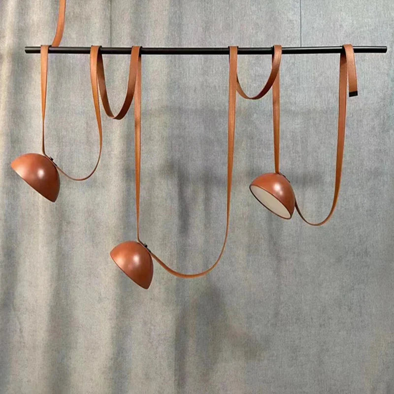 Afralia™ Leather Pendant Light: Modern Nordic DIY Chandelier for Home and Office Decor