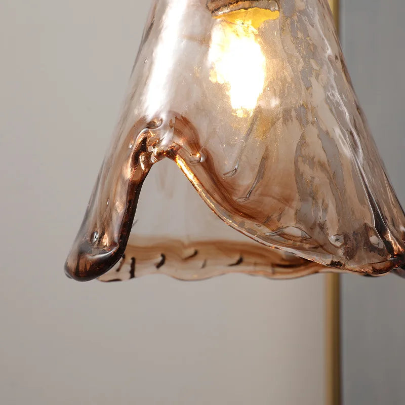 Afralia™ Nordic LED Pendant Lamps, Copper Glass Hanging Lights for Home Decor