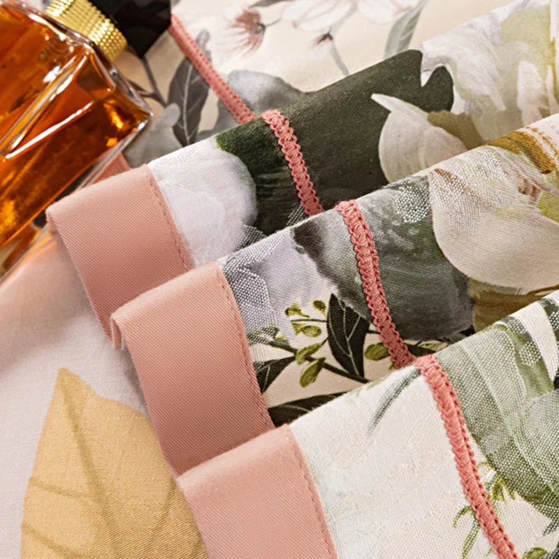 Afralia™ Vintage Floral Jacquard Cotton Wedding Bedding Set with Duvet Cover, Sheet, Pillowcases
