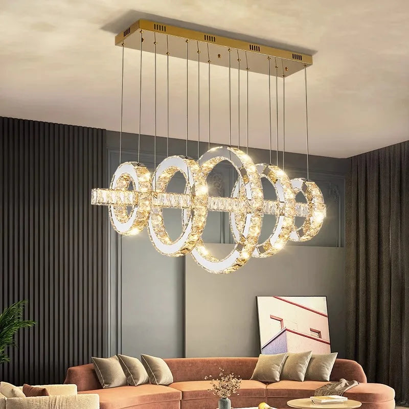 Afralia™ LED Chandeliers for Living Room Dining Room Modern Hanging Light Fixtures