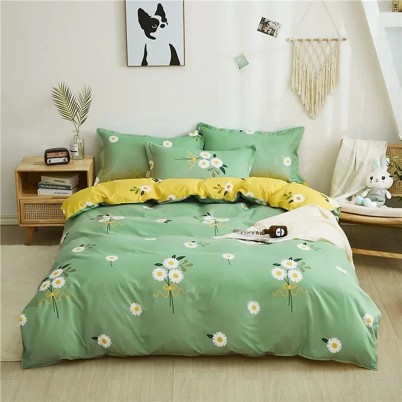 Afralia™ Cartoon King Size Duvet Set 220x240 with Pillowcase - Skin Friendly & Comfortable