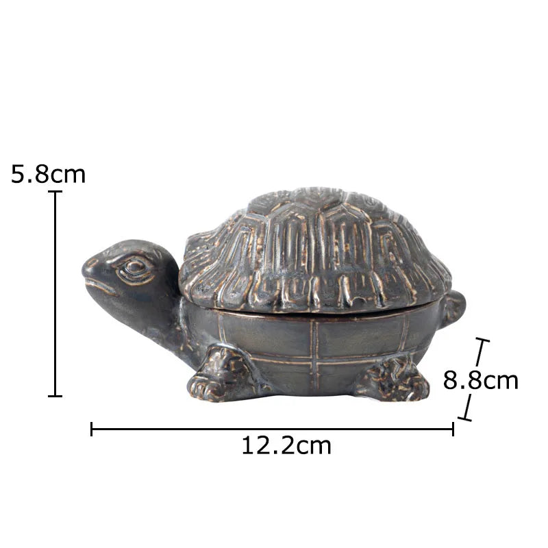 Afralia™ Turtle Ceramic Ashtray - Smoking Accessories, Desktop Standby & Office Table Essential